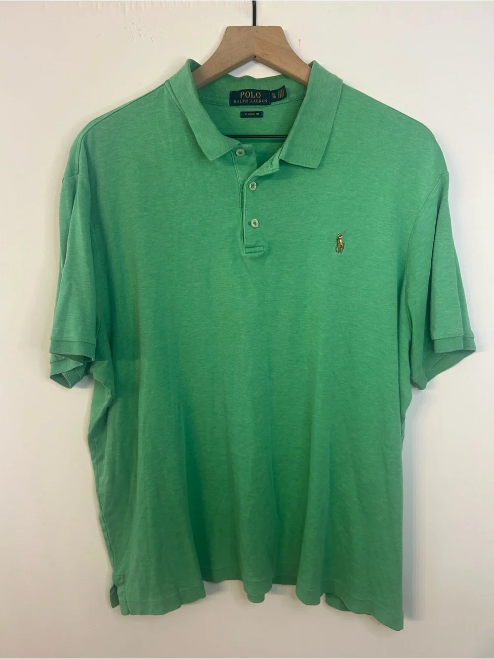 Polo Ralph Lauren Men’s Soft Touch Polo Shirt in Palm Green Heather, Size XL